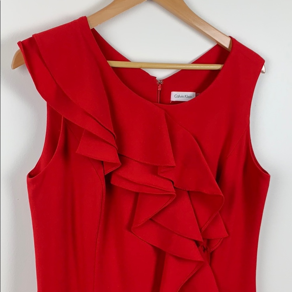 Calvin Klein Red Cocktail Dress - Picture 2 of 7